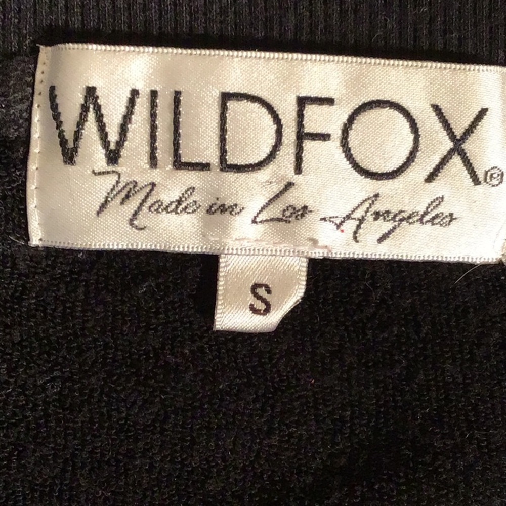 WILDFOX crop sweatshirt Wine in my cup & my pup black S - Picture 4 of 4